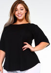 Bell sleeve tunic tops