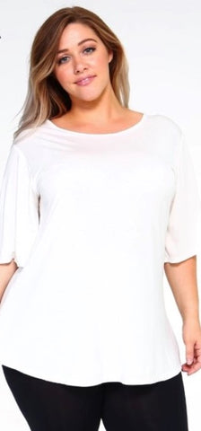 Bell sleeve tunic tops